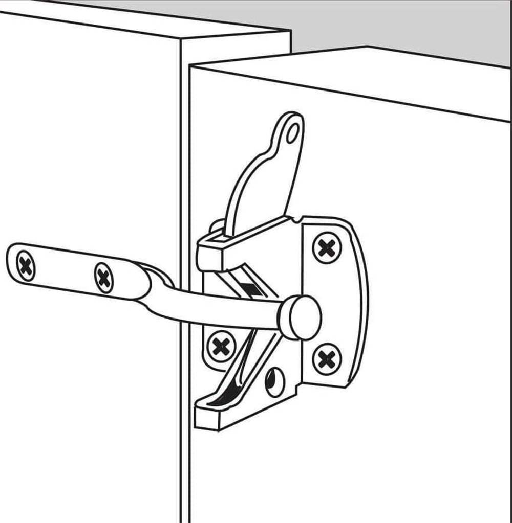 Hardware Self-Locking Gate Latch with Fasteners for Wooden Fence Heavy Duty Automatic Gravity Lever Door Latches