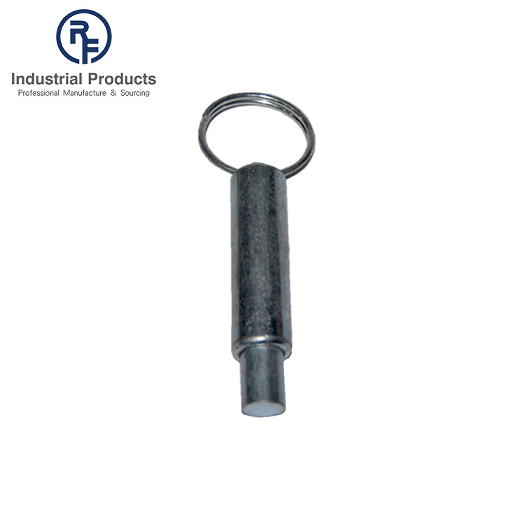 Hot Sales Steel Weld On Spring Loaded Lock Ball Pin Latch With Ring High Quality Lightweight Spring Latch With Key Ring