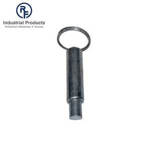 Hot Sales Steel Weld On Spring Loaded Lock Ball Pin Latch With Ring High Quality Lightweight Spring Latch With Key Ring