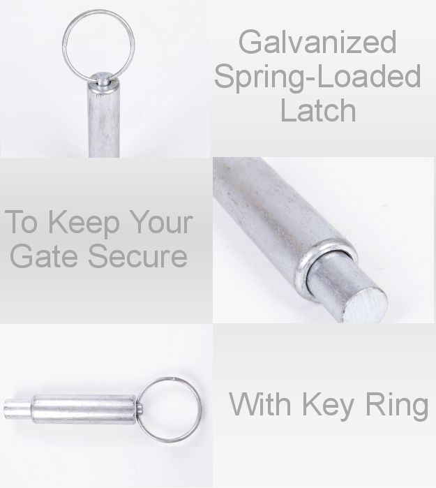 Hot Sales Steel Weld On Spring Loaded Lock Ball Pin Latch With Ring High Quality Lightweight Spring Latch With Key Ring