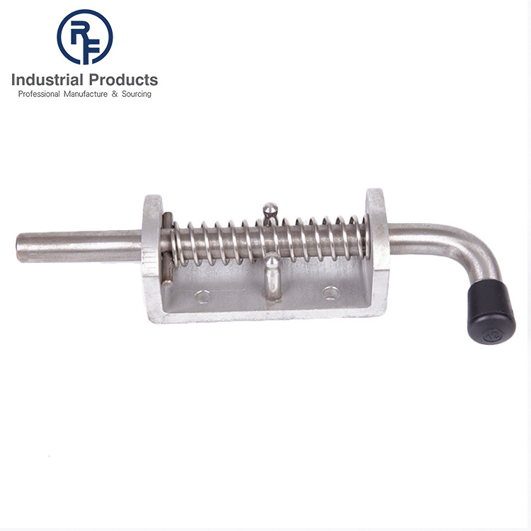 Factory Direct Sales Hardware Self Locking Stainless Steel Bolt Lock Spring Loaded Fence Gate Latch