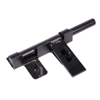 4" OEM style heavy duty lockable bar gate latch with black powder coated finish courtyard lockable fence gate latch