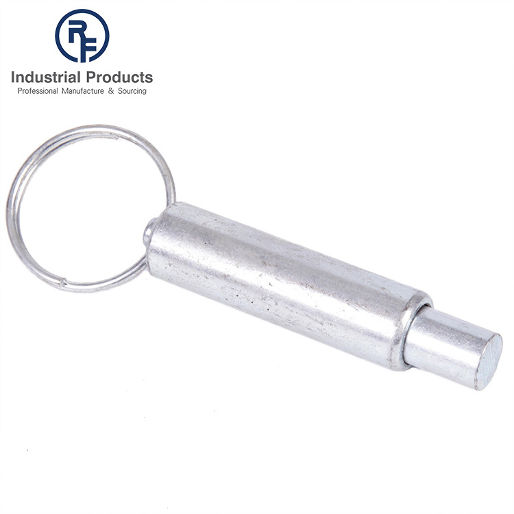 Galvanized Hardware Plain Color Welding Gate Spring Loaded Latch with Key Ring