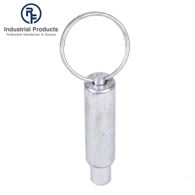 Galvanized Hardware Plain Color Welding Gate Spring Loaded Latch with Key Ring