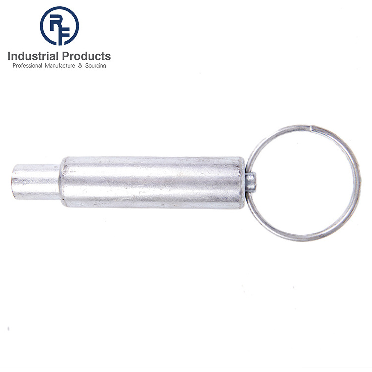 Galvanized Hardware Plain Color Welding Gate Spring Loaded Latch with Key Ring