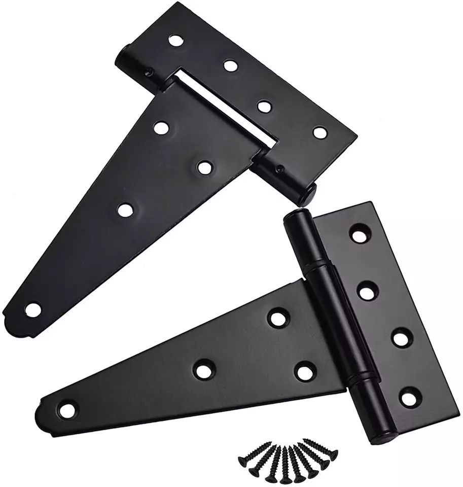 Wholesale Hardware Hidden Heavy Duty Swing Door Hinges Black Decorative Tee Hinge Gate T Hinge