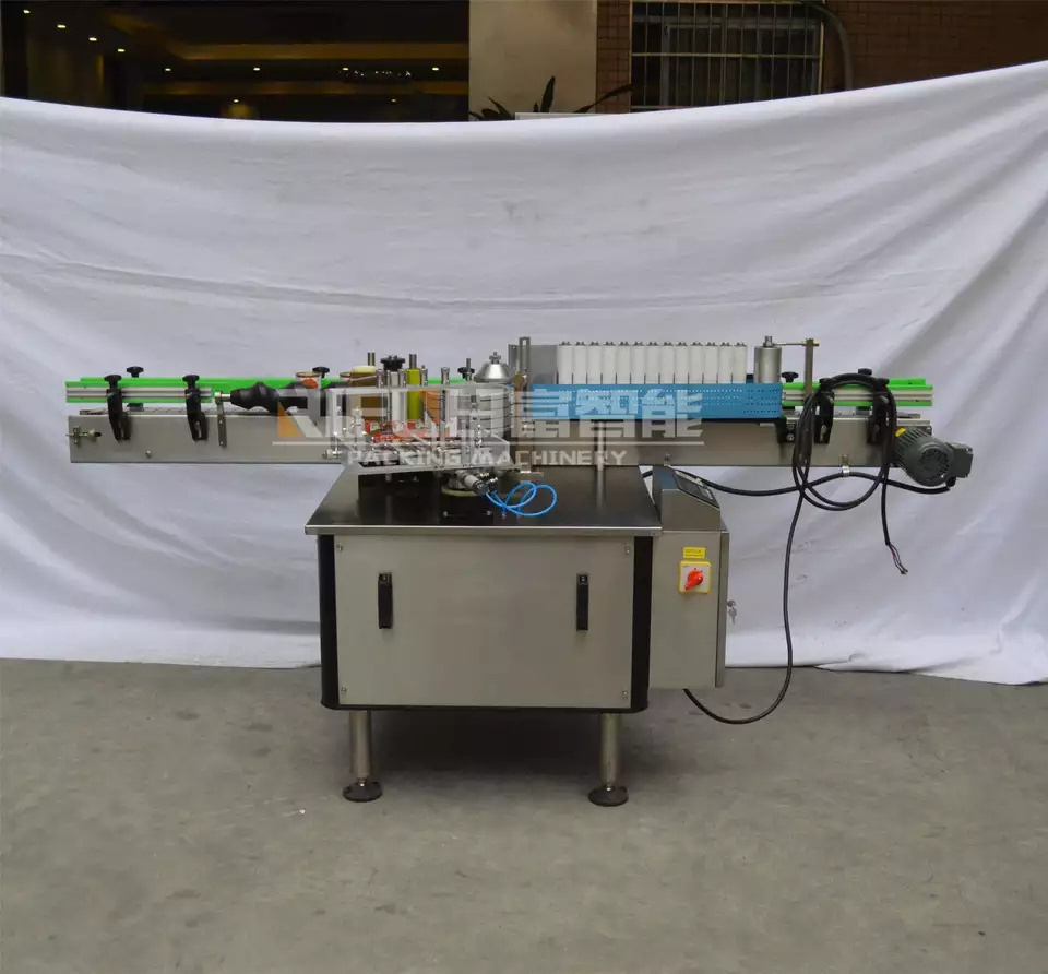 Cold wet glue labeling machine automatic tin can paste labeling applicator/vinegar sauce glass bottle cold glue labeller