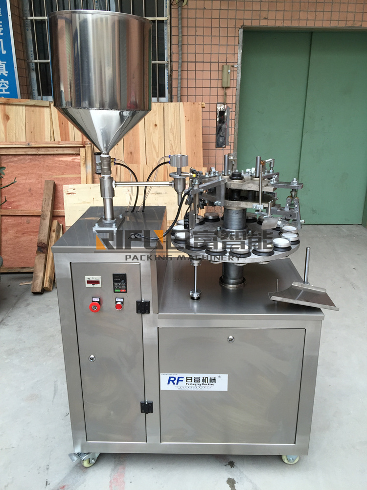 Semi automatic ultrasonic aluminum tube filling sealing machine for cosmetic cream