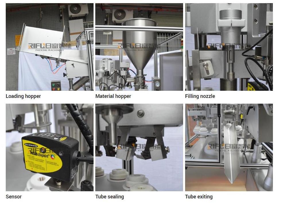 High speed Automatic tube filling sealing machine for Body lotion emulsion essence oil Papaya cream