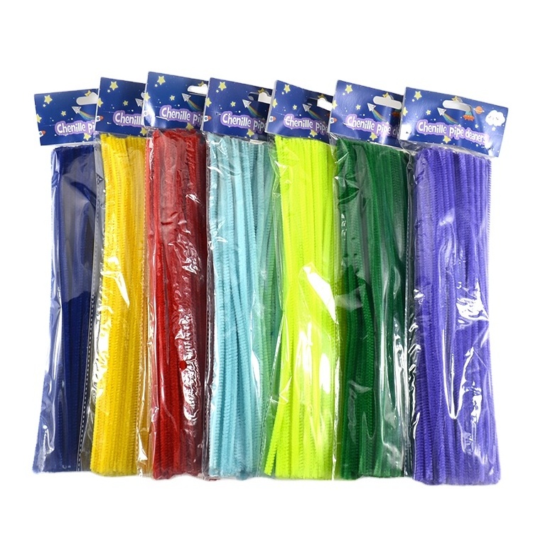 Education Kids Toys Classical Craft Supplies Colorful Glitter Chenille Stem Pipe Cleaners