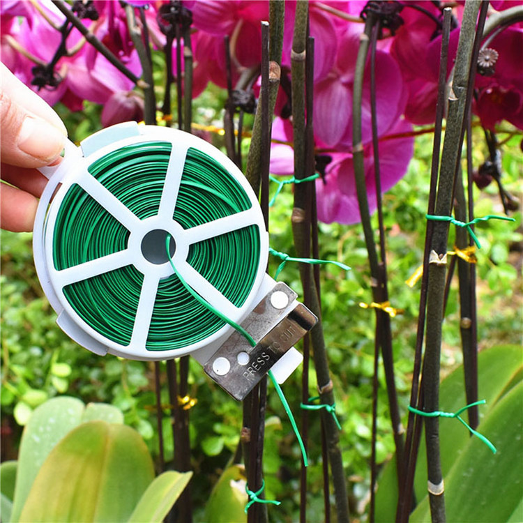 pvc Garden Wire With cutting blade to tie plant support tie wire