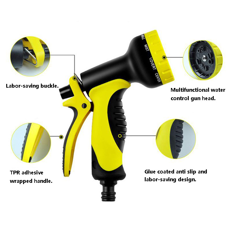 Garden Irrigation Water Hose Nozzle Sprayer Gun Car Washing Lawn Watering Spray Sprinkler Gun