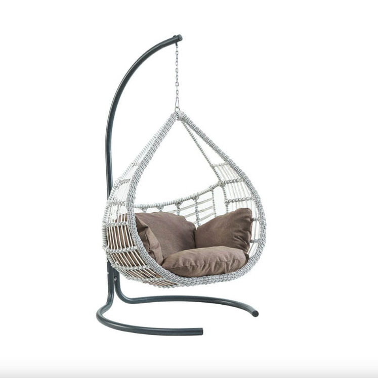 Swing Chair Modern Design Exclusive Quality Indoor and Outdoor Egg Swing Chair with Metal Stand Patio Hammock