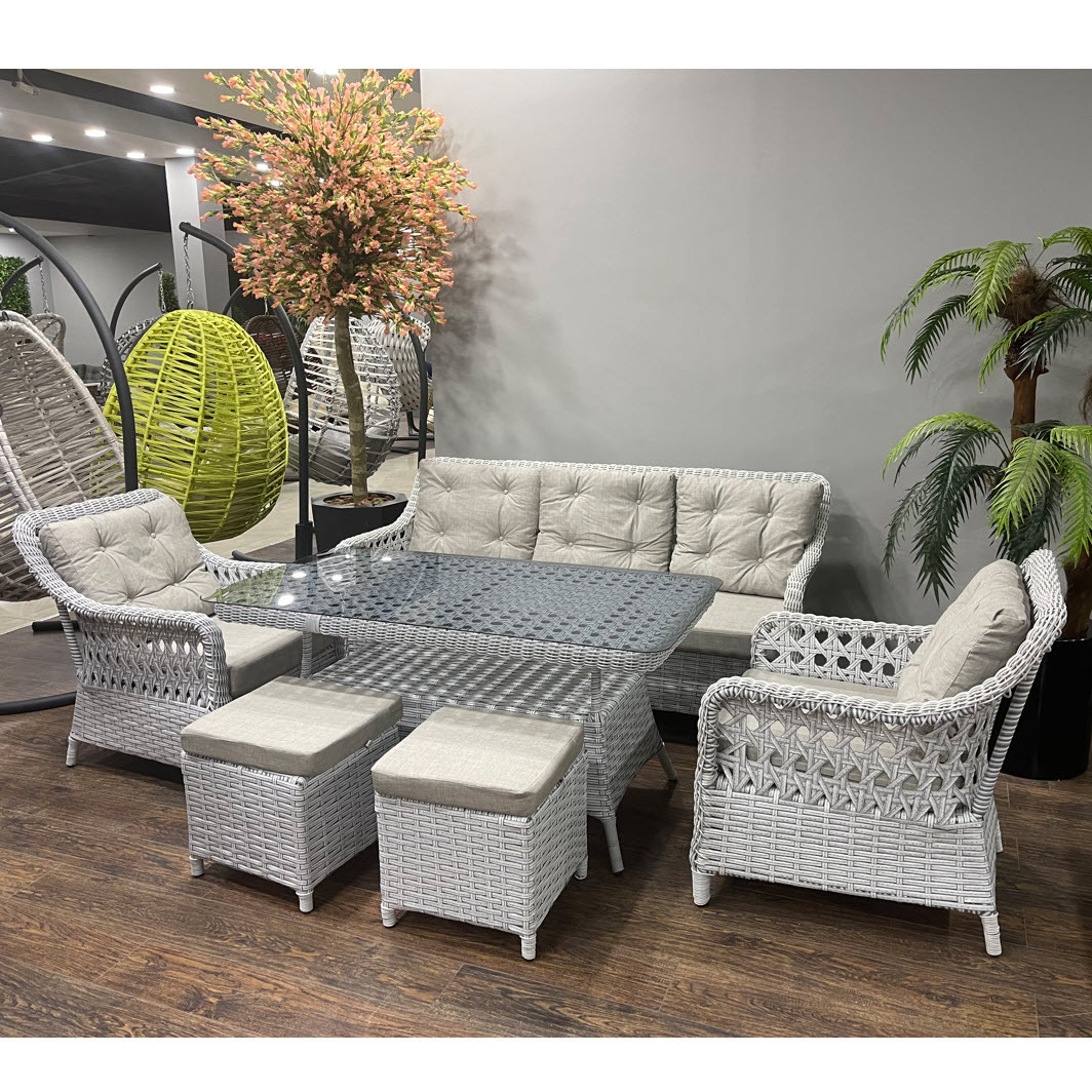 Rattan Garden Furniture Outdoor Sofa Set Exclusive Quality Modern Design Wicker Patio Garden Sofa with Coffee Table