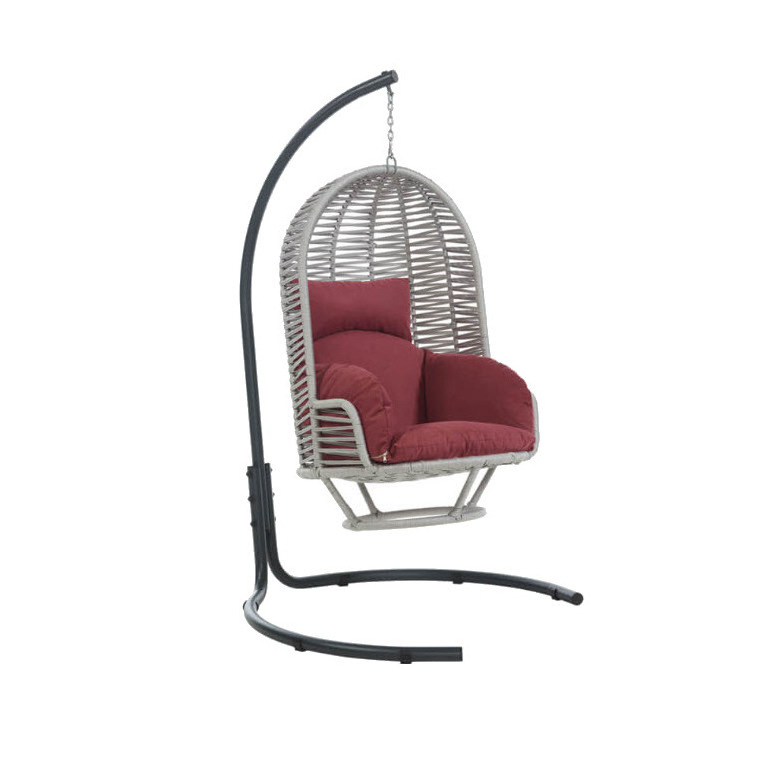 New Modern Style Swing Chair with Stand Indoor Outdoor Patio Garden Hammock with Metal Stand