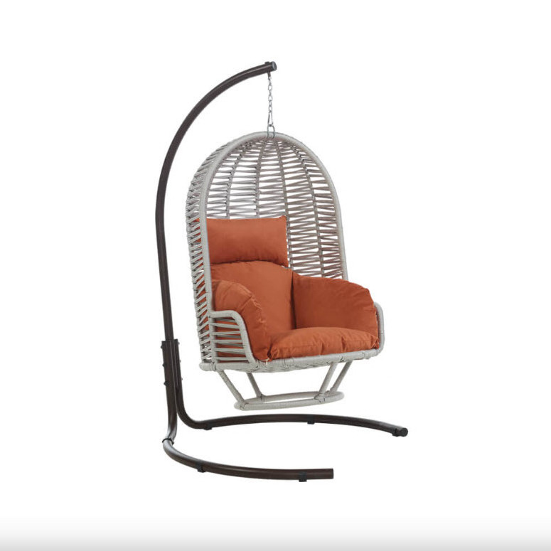 New Modern Style Swing Chair with Stand Indoor Outdoor Patio Garden Hammock with Metal Stand