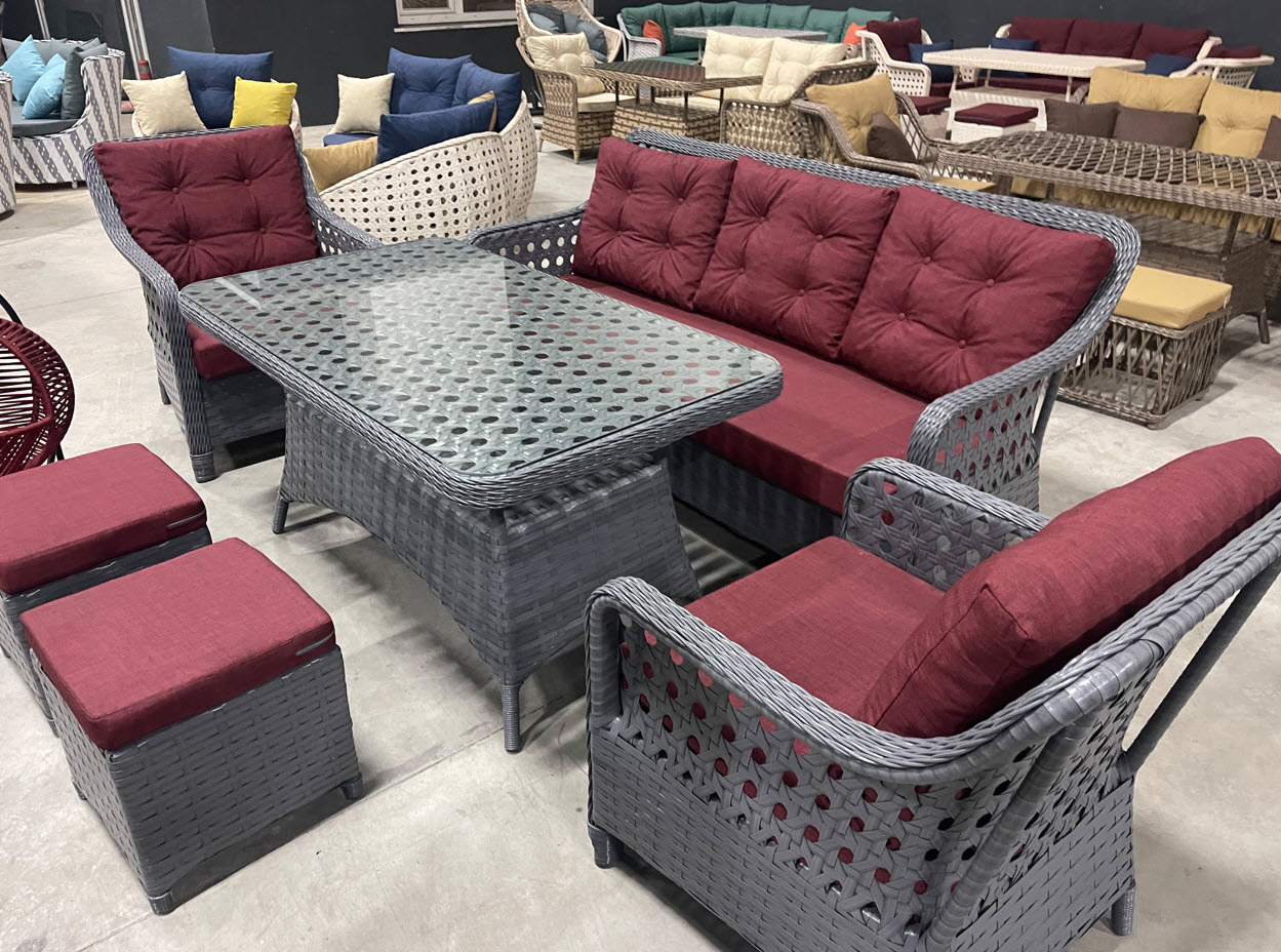 Rattan Garden Sofa Set Outdoor Garden Furniture Wicker Garden Sofa Dining Table Exclusive Quality Wholesale Rattan Furniture