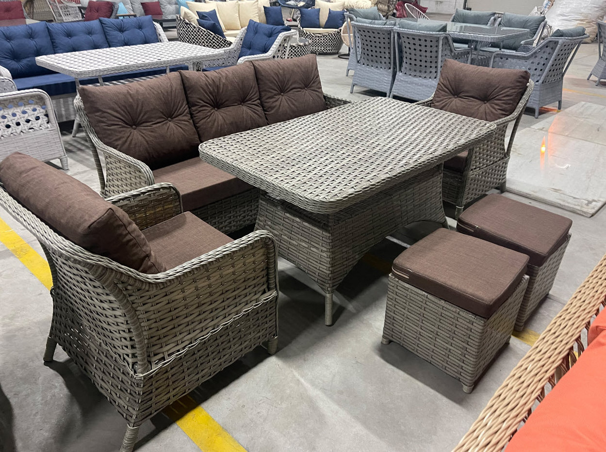 Rattan Garden Sofa Set Outdoor Garden Furniture Wicker Garden Sofa Dining Table Exclusive Quality Wholesale Rattan Furniture