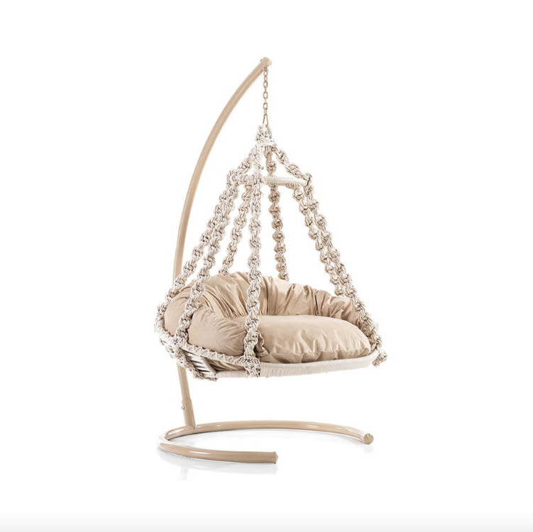 Rope Swing Chair Modern Design Exclusive Quality Rope Hammock with Stand for Indoor and Outdoor Patio Furniture Garden Furniture