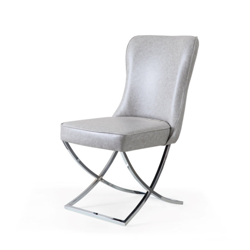 Exclusive Dining Chair Upholstery with Chrome Legs Dining Furniture Home Hotel Restaurant Furniture High Quality