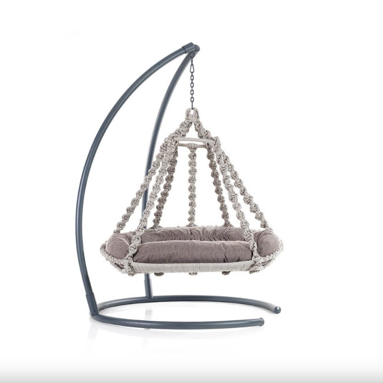 Rope Swing Chair Modern Design Exclusive Quality Rope Hammock with Stand for Indoor and Outdoor Patio Furniture Garden Furniture