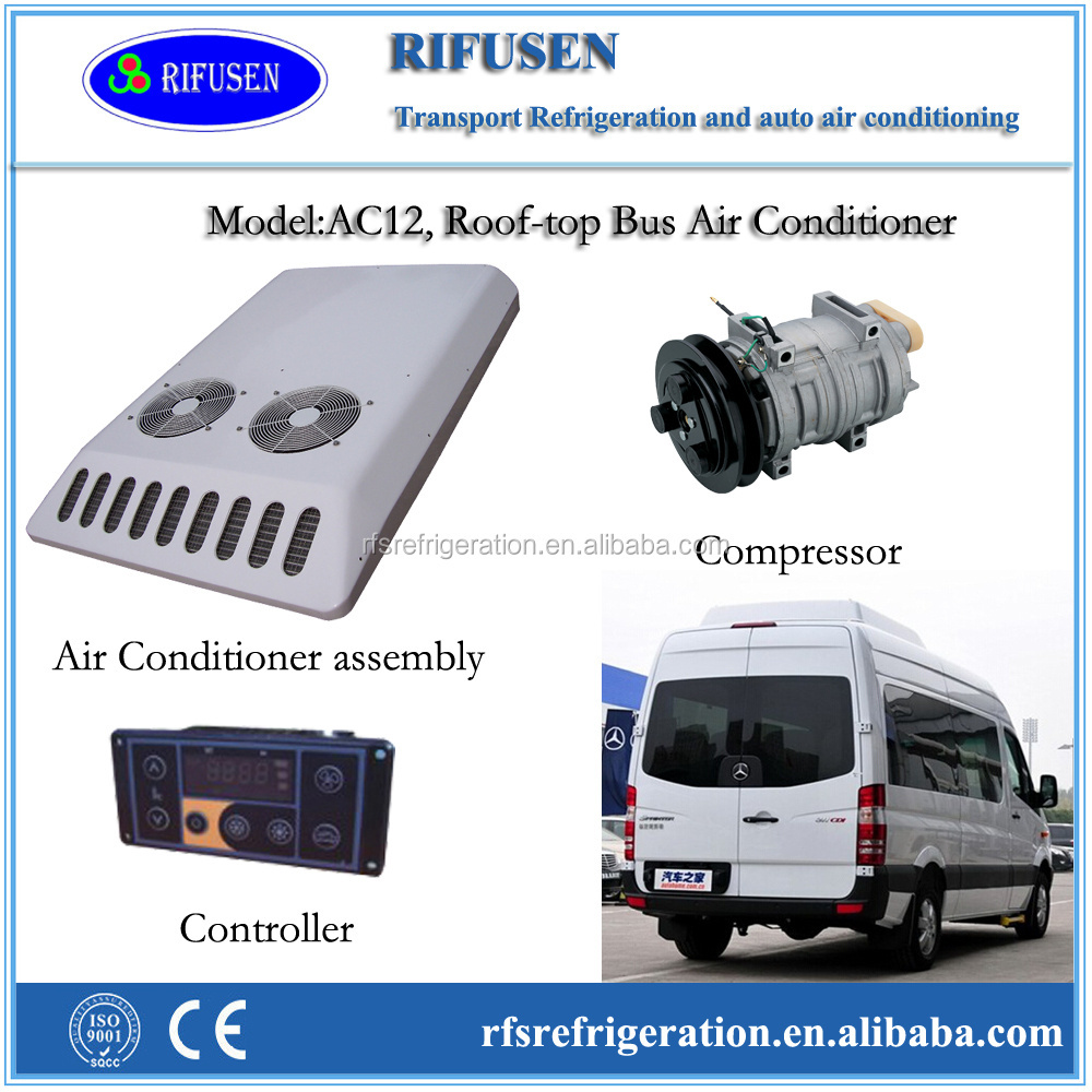 Model:AC12, cooling capacity 12KW, monoblock rooftop minibus air conditioner for minibus