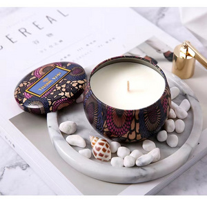 Wholesale custom scented candles Tin Candle Gift Set Aroma Spa Tin Jar Soy Wax Aromatherapy Scented Travel Candle 4 Pack