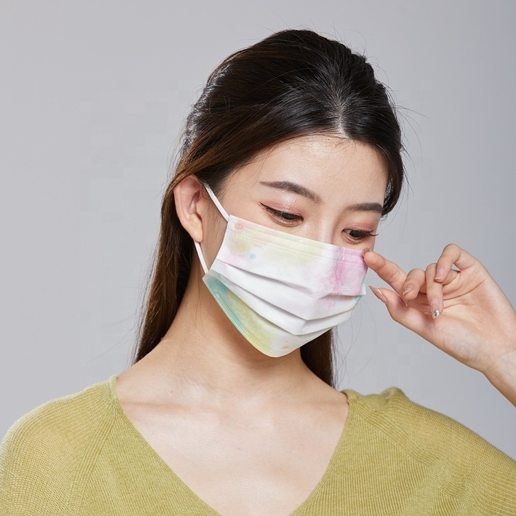 China professional colorful protective breathable disposable dust-proof 3 ply mouth mask