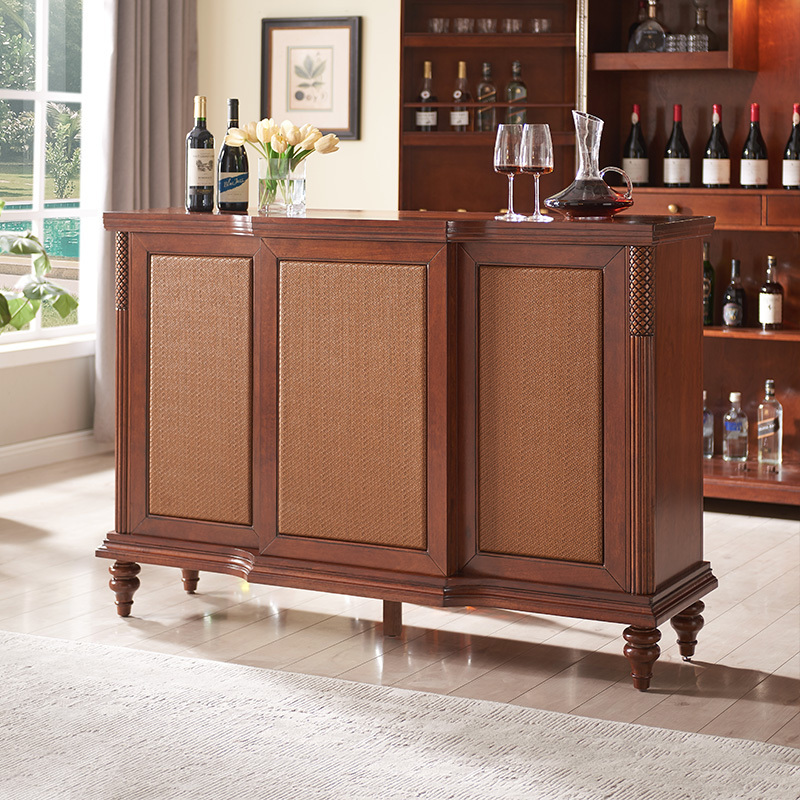 Factory outlet classic style restaurant hotel counter living room kitchen furniture wooden home wine bar cabinet