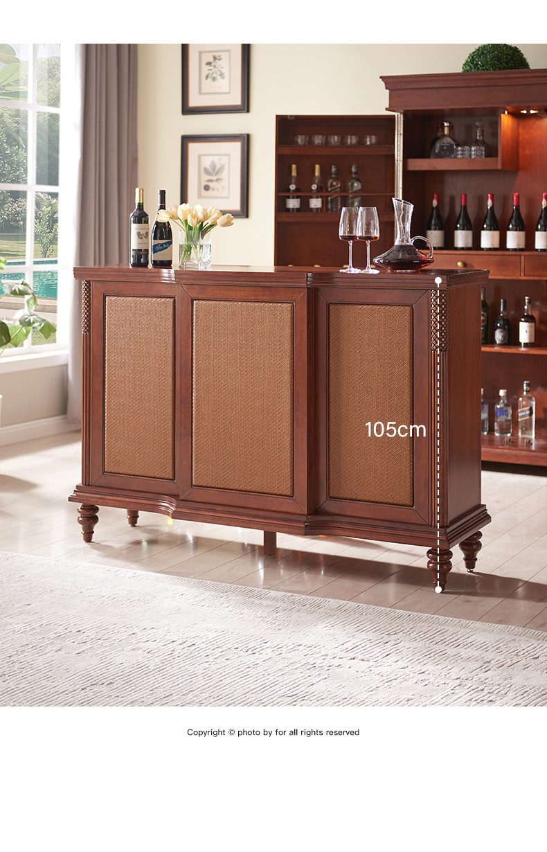 Factory outlet classic style restaurant hotel counter living room kitchen furniture wooden home wine bar cabinet