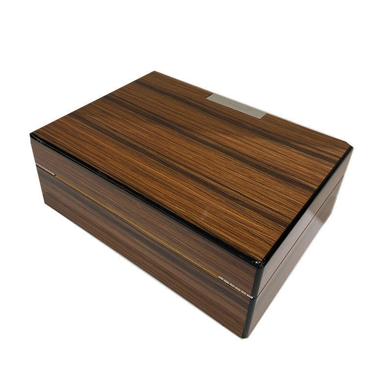 Luxury Mdf High Glossy Wooden Gift Packaging Box Custom Piano paint Wedding Gift Box Mahogany