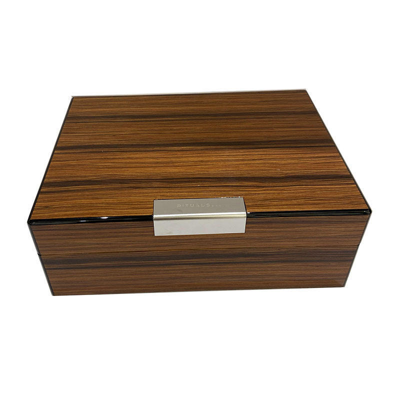 Luxury Mdf High Glossy Wooden Gift Packaging Box Custom Piano paint Wedding Gift Box Mahogany