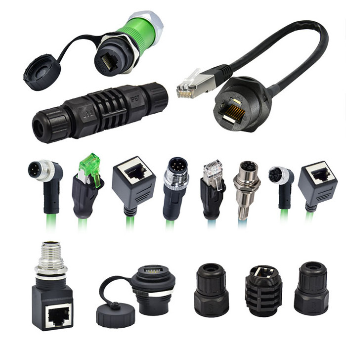 wholesale IP68 Waterproof Rj45 Connectors Cable Male Female Assembly Panel Ethernet Wire Rj45 Connector