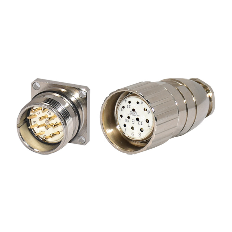 Ip67 Waterproof M23 12 Pin 12PIN 12E Female / Male Plug Encoder Solder Servo Motor Signal Hummel Electrical Power Connector