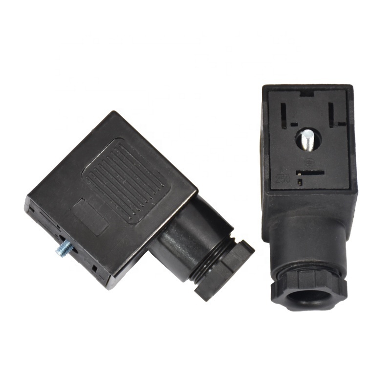 Equivalent Waterproof IP67/ip68 DIN 43650/EN175301 AC/DC Female Male Industrial A/B/C Type Electrical Solenoid Valve Connector