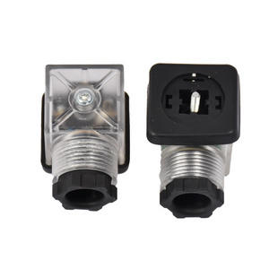 PG 9 Cable Entry - EPDM Flat Din 43650 Connector Omal Form A Valve Connector, 3+Grd, Black