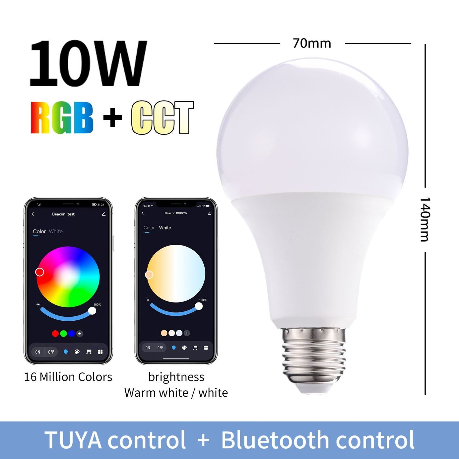 Fxpot Smart Led Light High Quality Home Lighting Led BT Light Bulb 10W RGB Color Change Alexa Smart Bulbs