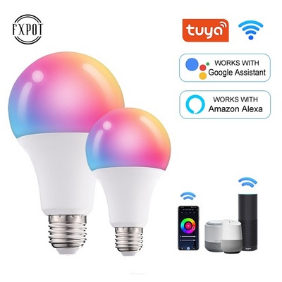 Fxpot Smart Led Light Hot Selling Tuya Remote App Control RGB Color Changing Bulb SMD 10w Led Smart Wifi Bulb Light