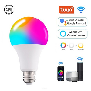 Fxpot Smart Led Light Ce Rohs Approved 10W RGB Bulb Light Tuya App Controls E27 WIFI Led Smart Bulbs With Alexa Lamp