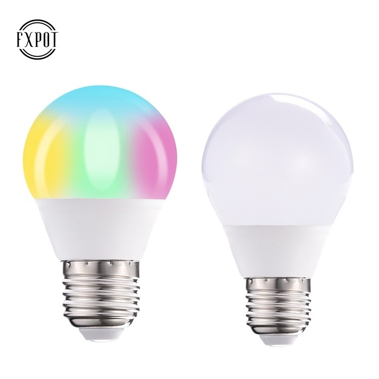 FXPOT Smart Led Light Cheap Price Indoor E26 E27 B22 3W Colorful RGB Dimming Led Light Remote Control Smart Bulb