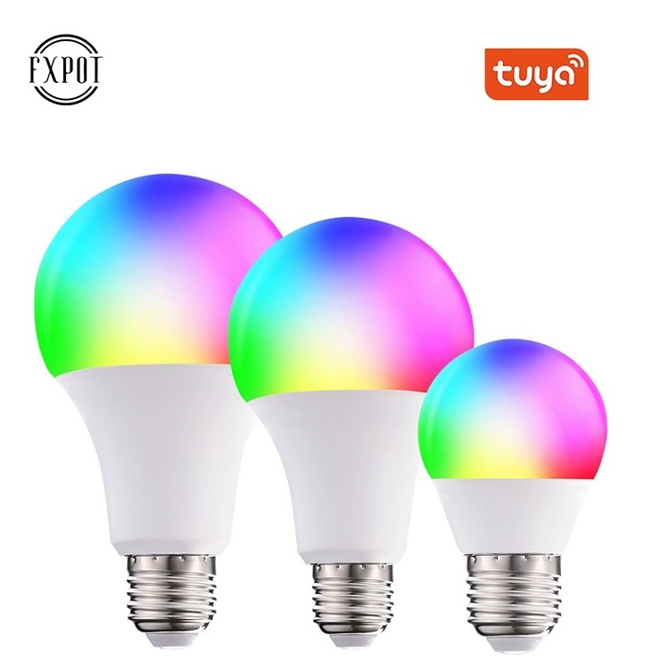 FXPOT Smart Led Light A70 Indoor 220V Color Changing E27 E26 B22 10W Tuya Smart Remote Control RGB Led Bulb Light