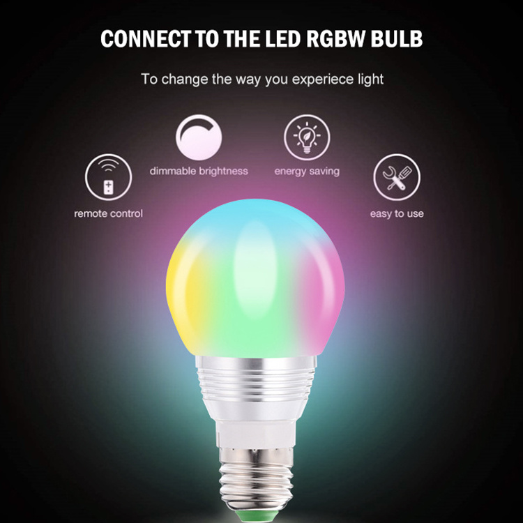 FXPOT Smart Led Light Custom Bedroom Remote Control Dimming RGB Light E27 E14 B22 5W Aluminum LED Smart Bulb