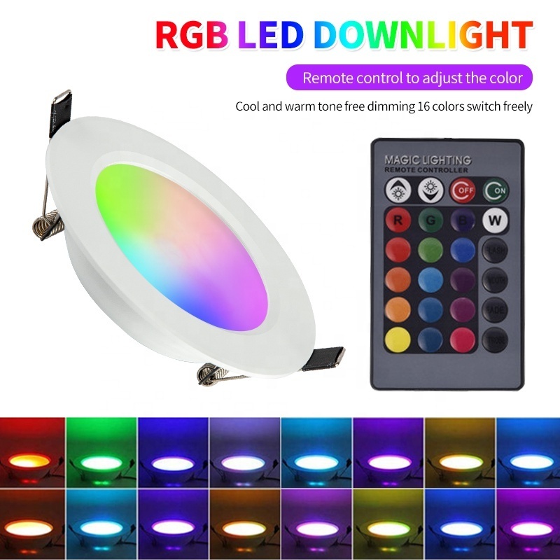 FXPOT  Smart Led Downlight Promotional Price 4 inch Recessed 10W RGB Colors Changing Remote Control Led Smart Downlight