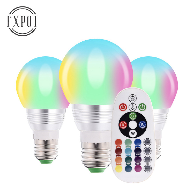 FXPOT Smart Led Light Cheap Sale Bedroom Remote Control Dimming RGB Light E27 E14 B22 5watt Led Smart Bulb