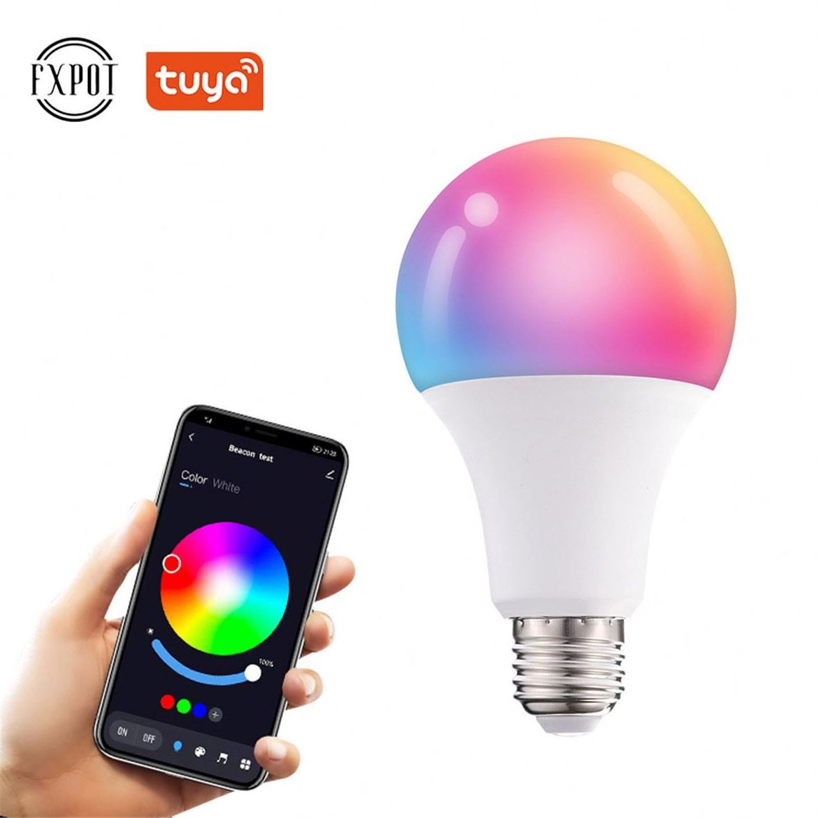 Fxpot Smart Led Light Cheap Price BT Tuya App Control RGB Dimmable B22 E27 E26 10w Led Smart Bulb Alexa