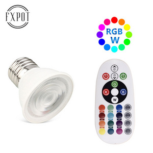 FXPOT Smart Led Spotlight Small Bulb Wholesale IR Remote Control Dimming RGB Color E27 GU10 Aluminum Led Spotlight