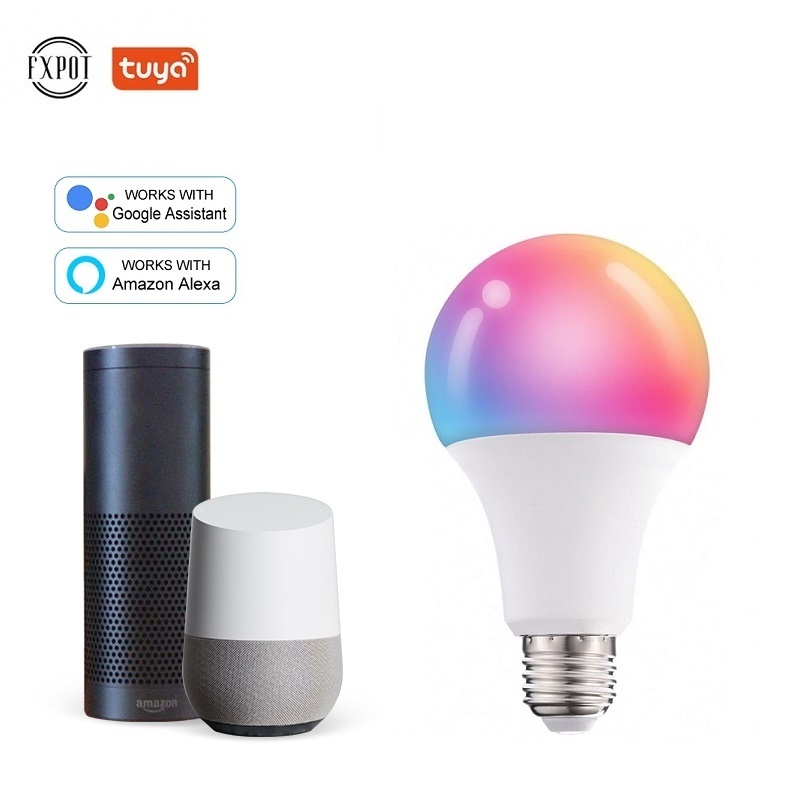 Fxpot Smart Led Light High Brightness Tuya App Control Dimmable Bulb 15w E27 E26 B22 RGB Light BT Led Smart Bulb