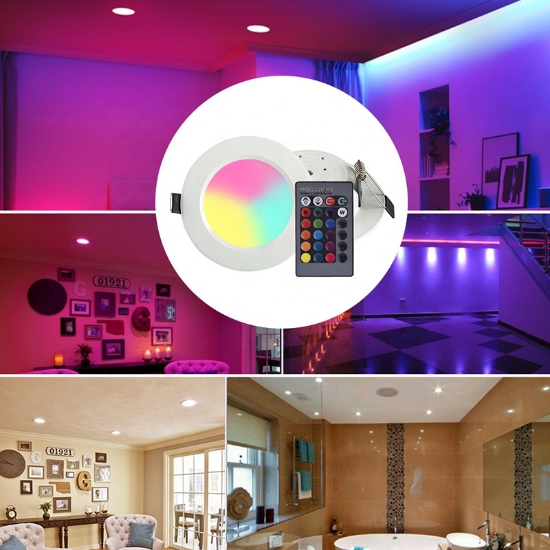 FXPOT  Smart Led Downlight Promotional Price 4 inch Recessed 10W RGB Colors Changing Remote Control Led Smart Downlight