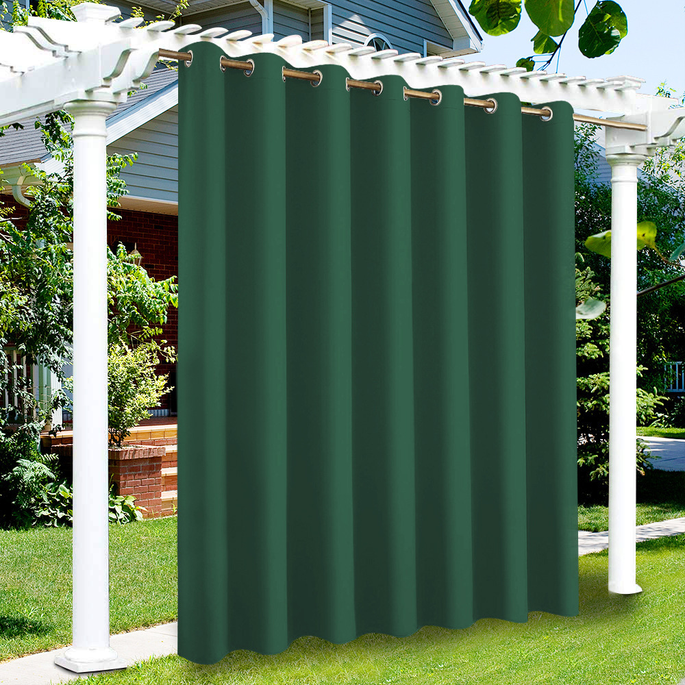 Outdoor waterproof fade resistant mildew resistant outdoor gazebo patio curtains finished custom perforated curtains.