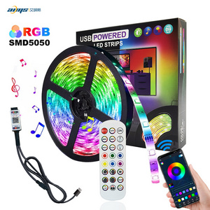 Smart LED TV Backlight 5V USB Flexible SMD5050 3m/4m/5m 30D/M APP Remote Control LED Strip Lights Music Sync LED Tape  Lights